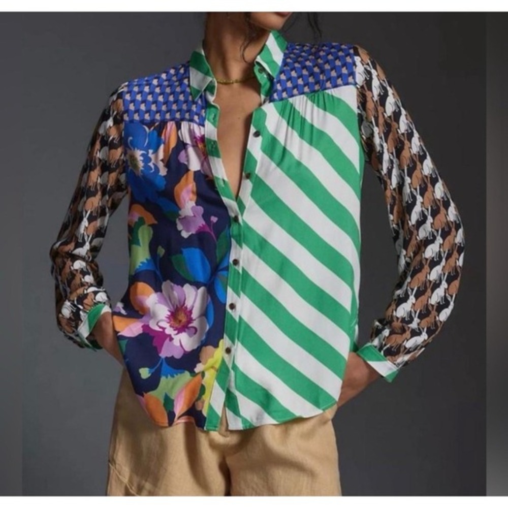 Maeve Multicolor Button Down Shirt